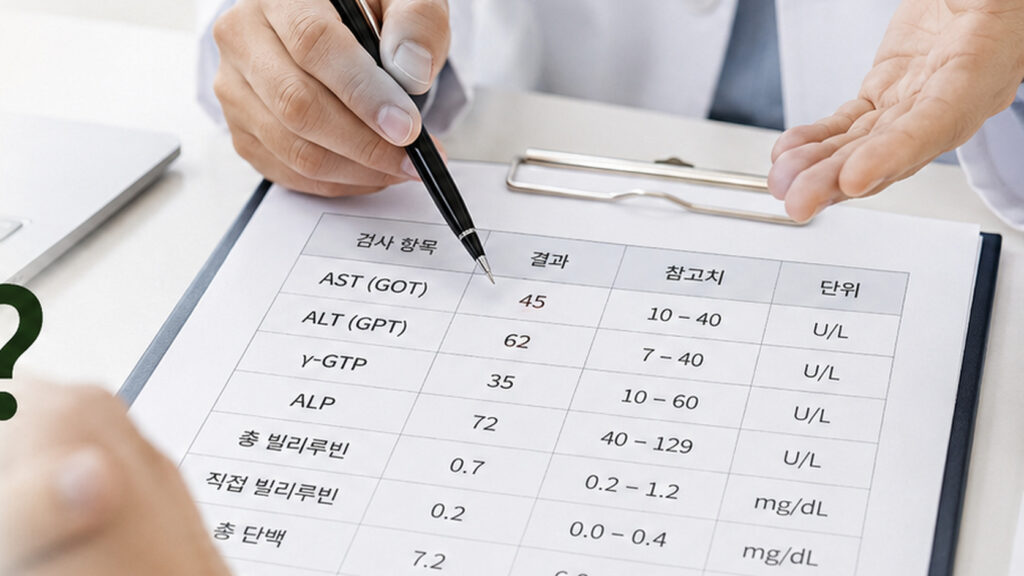 AST와 ALT의 시간별 변화를 비교한 간수치 그래프